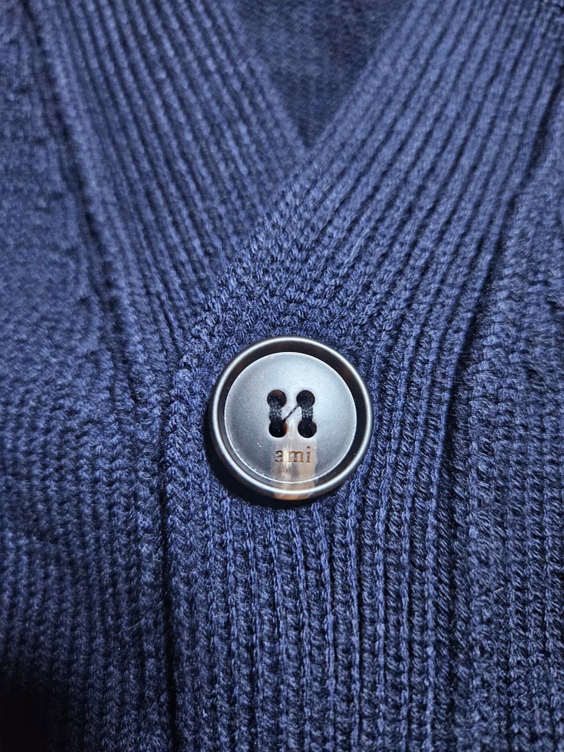 XL 아미 빅하트 가디건 자수로고 네이비 정품 상품이미지3