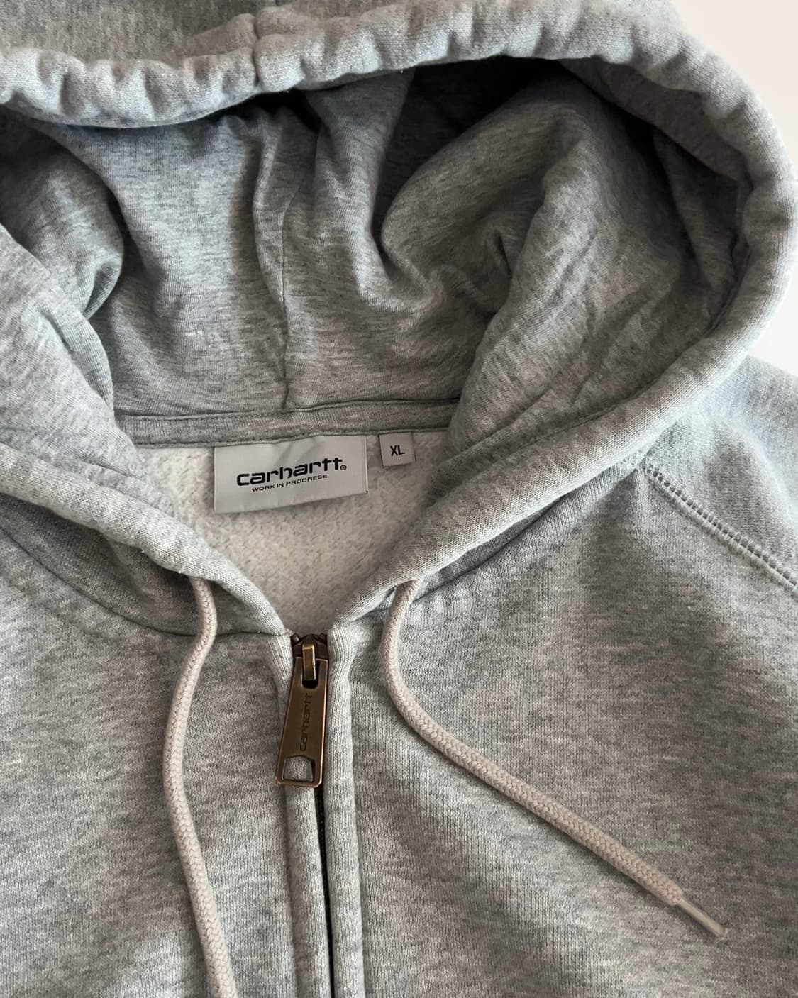 칼하트 WIP 그레이 기모 후드 집업 XL 상품이미지3