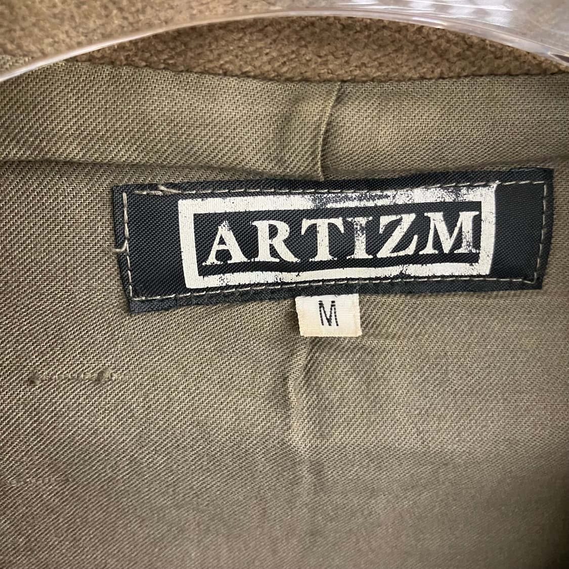 Artizm 카키 디스트레스드 하프 코트 M 상품이미지3