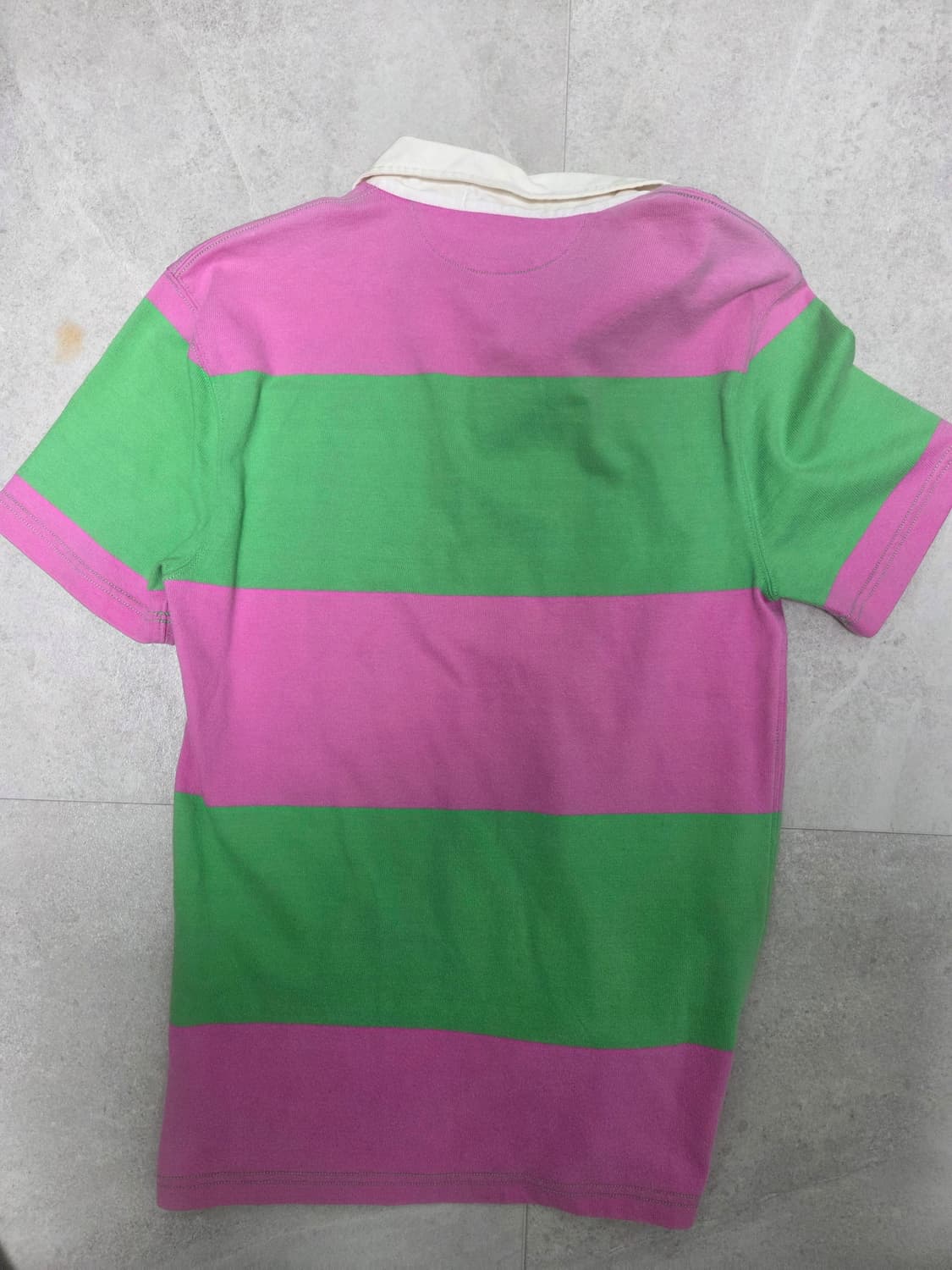 폴로 랄프로렌 럭비 티셔츠 핑크/그린 스트라이프 상품이미지3