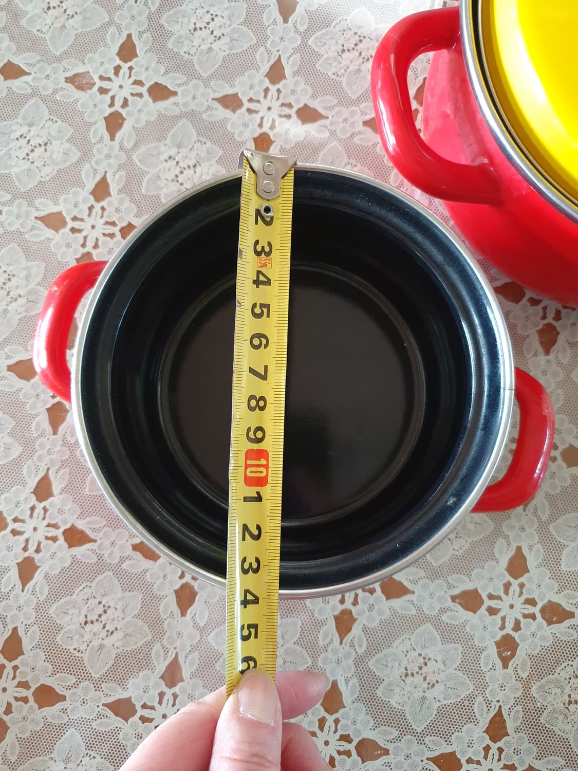 빈티지 브라운 앤 켐믈러 독일 법랑 냄비 18cm 상품이미지3