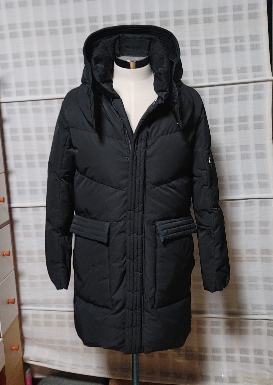 (구스다운) 솔리드옴므 패딩 점퍼 100 (슬림) / 후드 탈부착 상품이미지1