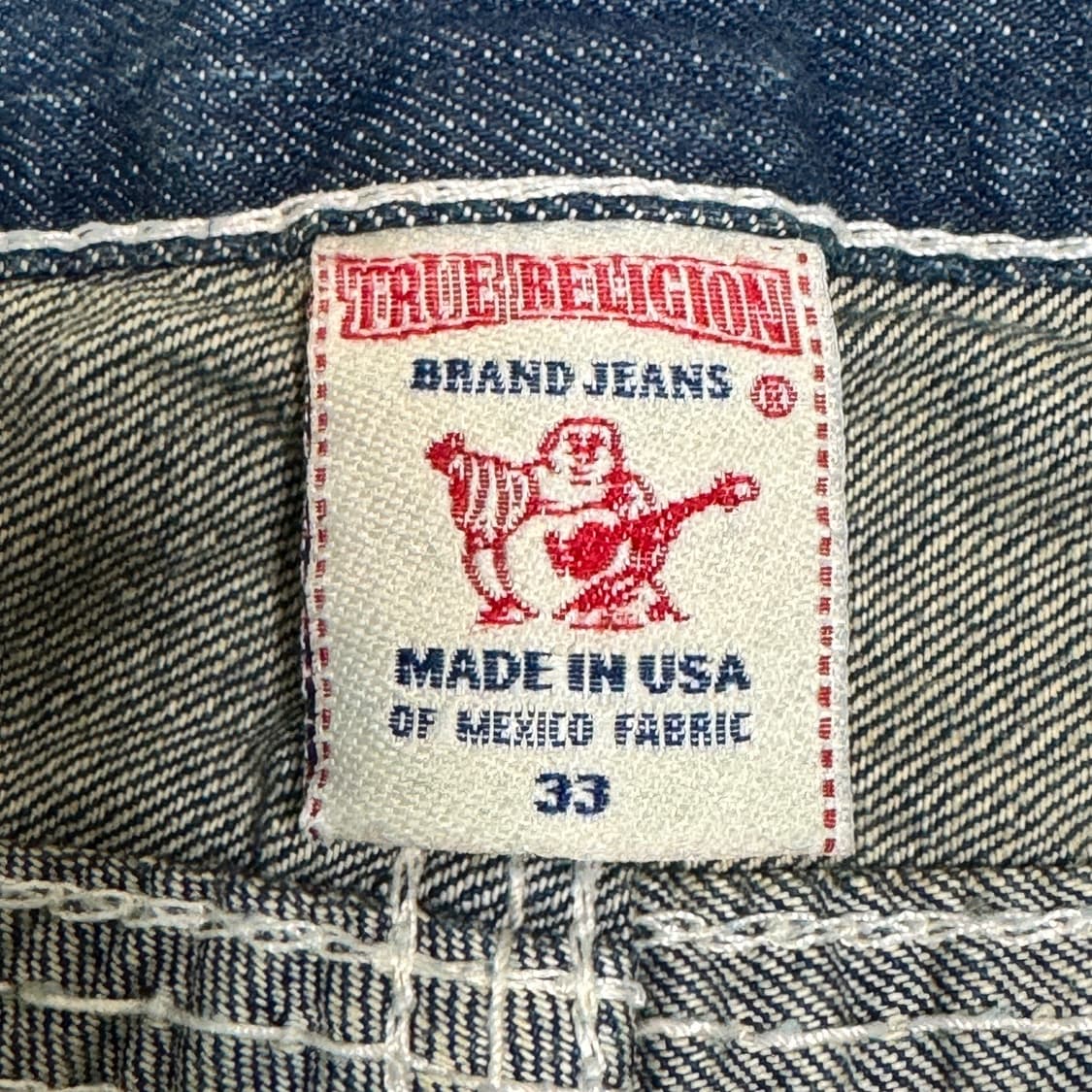 새상품 트루릴리전 희귀 리키 USA 스티치 데님팬츠 상품이미지6
