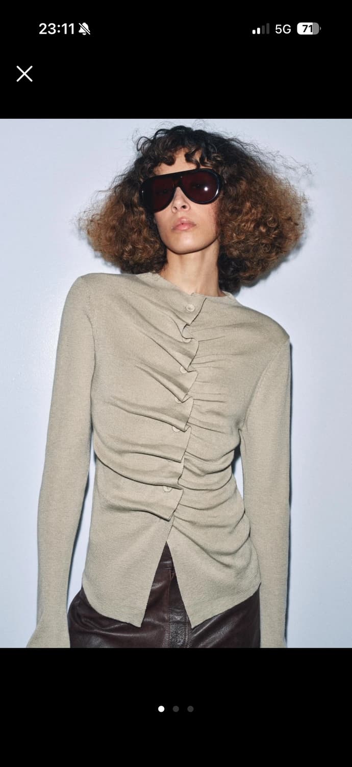 자라 zara 드레이프 셔링 니트 상품이미지1