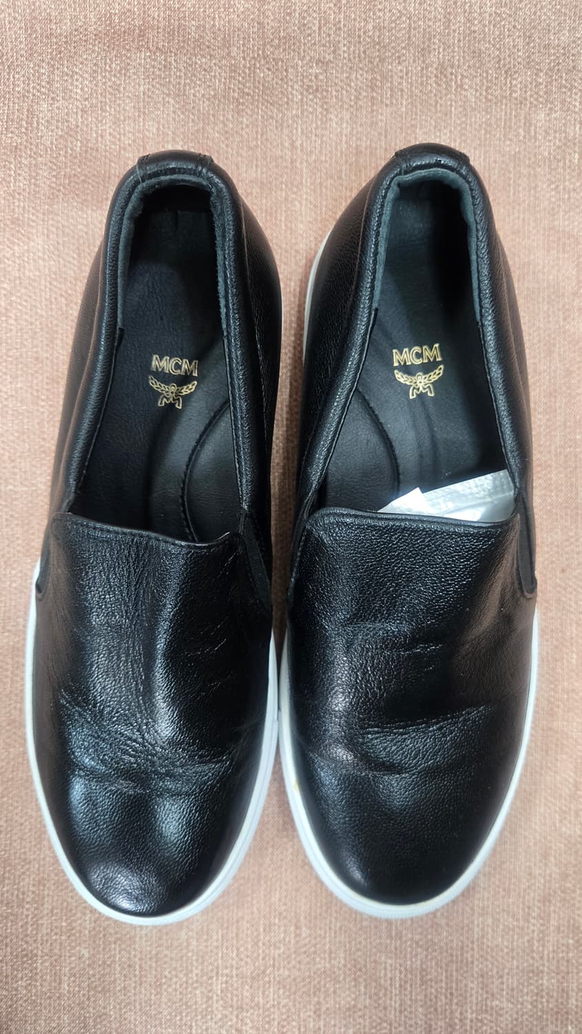 MCM 240mm- 블랙 가죽 슬립온 스니커즈 상품이미지2