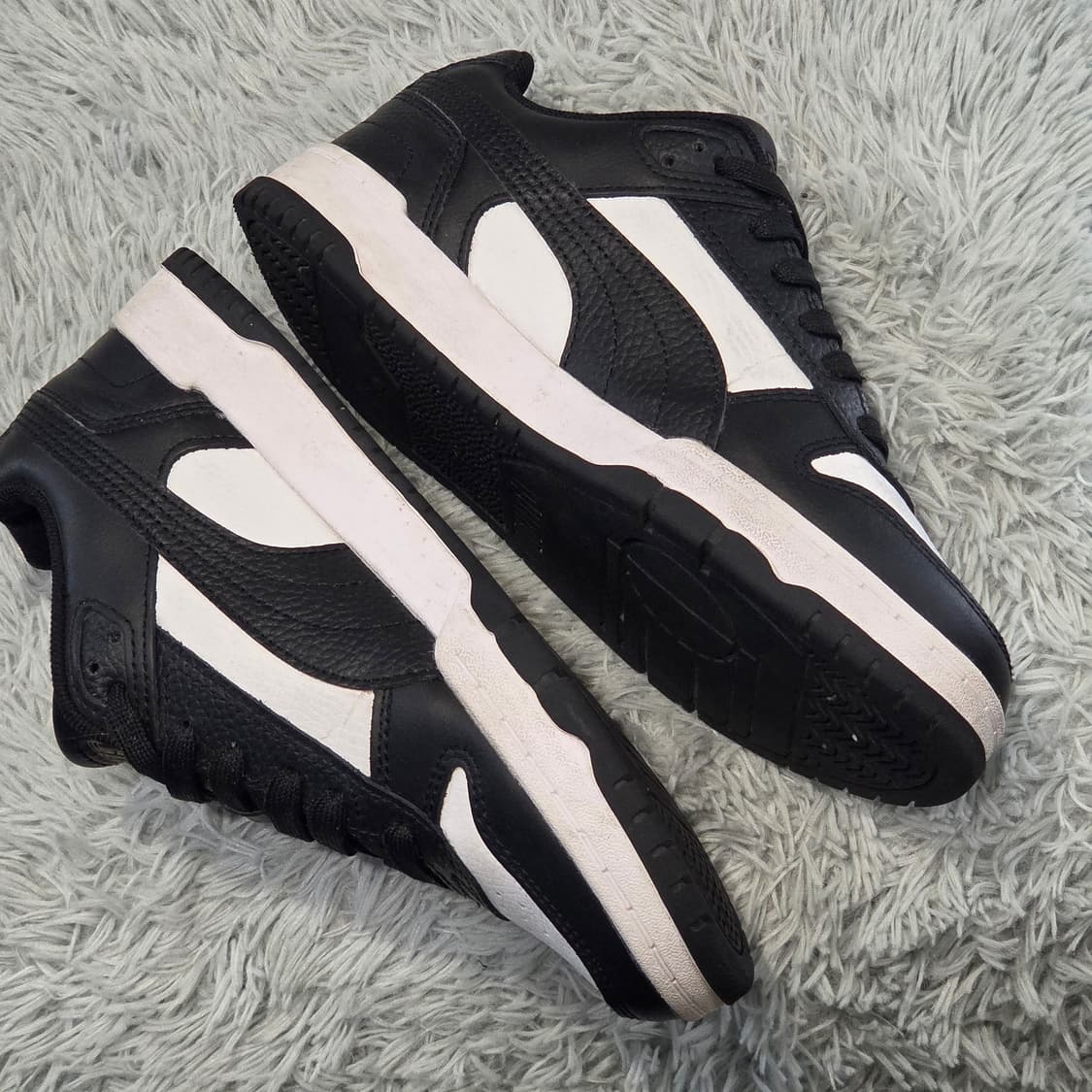 8a-18:푸마 CLYDE CORE 페리 스니커즈 블랙화이트 230mm 상품이미지7