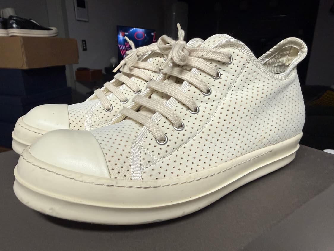 릭오웬스 다크쉐도우 라몬즈 로우 슬립온(에크루 펀칭) 상품이미지3