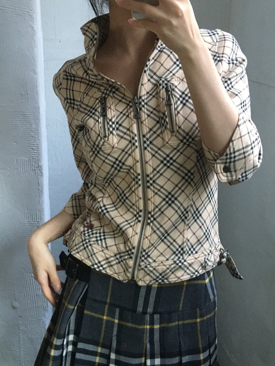 Burberry  버버리 블루라벨 노바체크 집업 상품이미지3