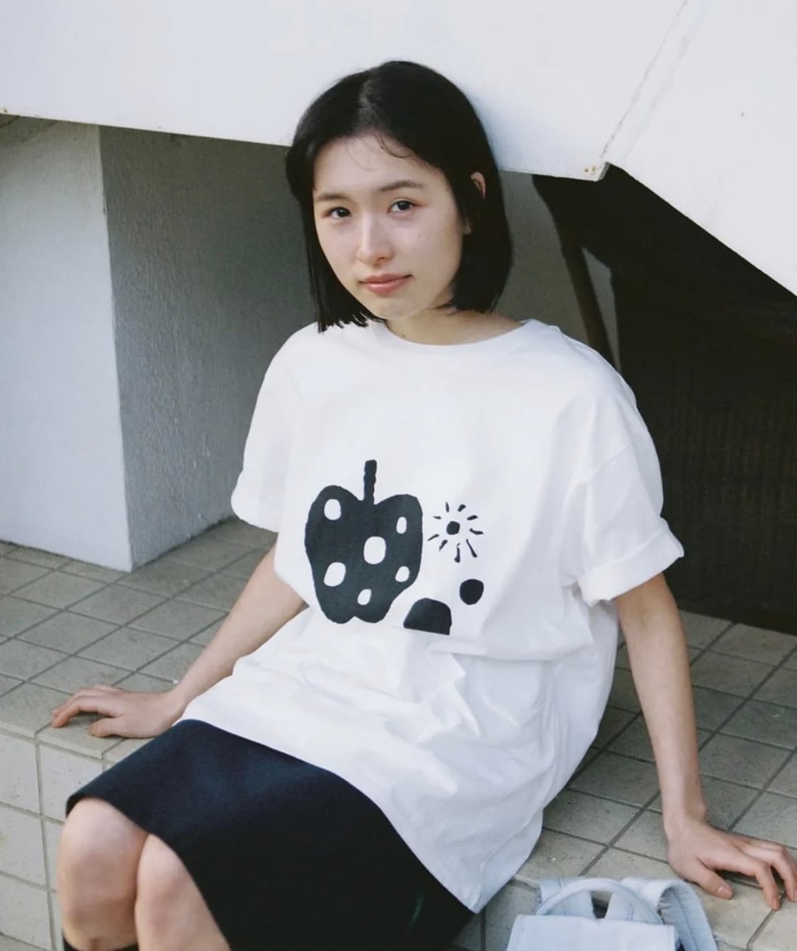택o 새상품 오헤시오 애플 도트 티셔츠 상품이미지1