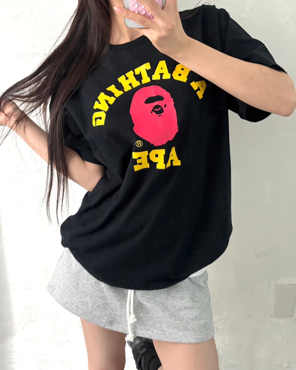 BAPE 베이프 칼라스 컬리지 로고 티셔츠 상품이미지1