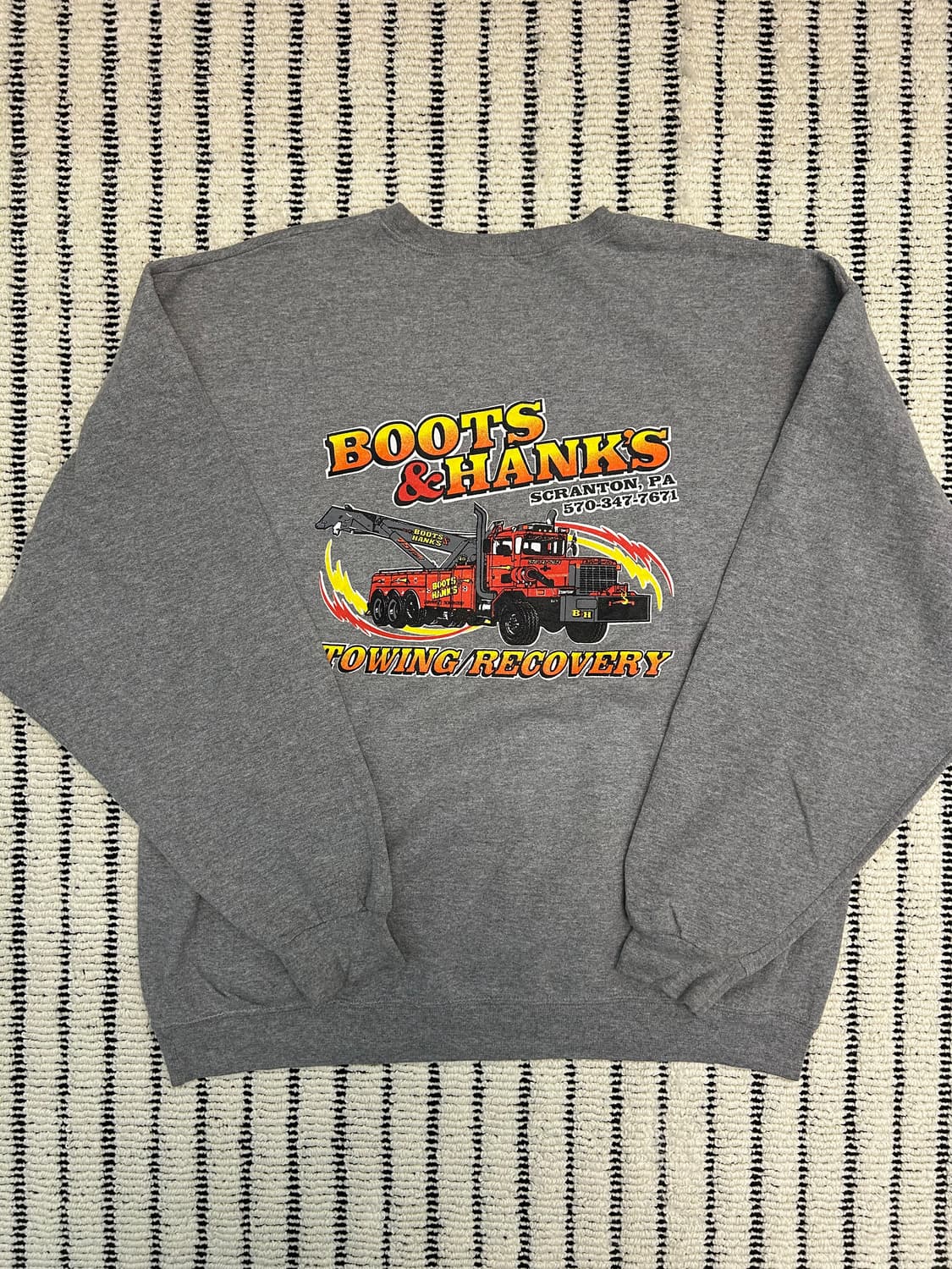 져지스 프린팅 그레이 맨투맨 상품이미지1