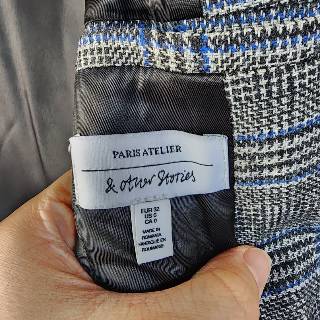 앤아더스토리즈 체크 더블 버튼 자켓 상품이미지7