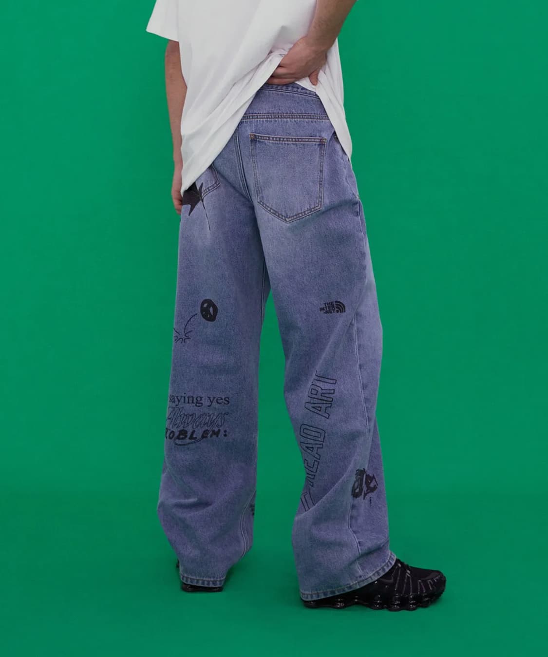 비바스튜디오 드로잉 데님 팬츠 청바지 L 상품이미지1