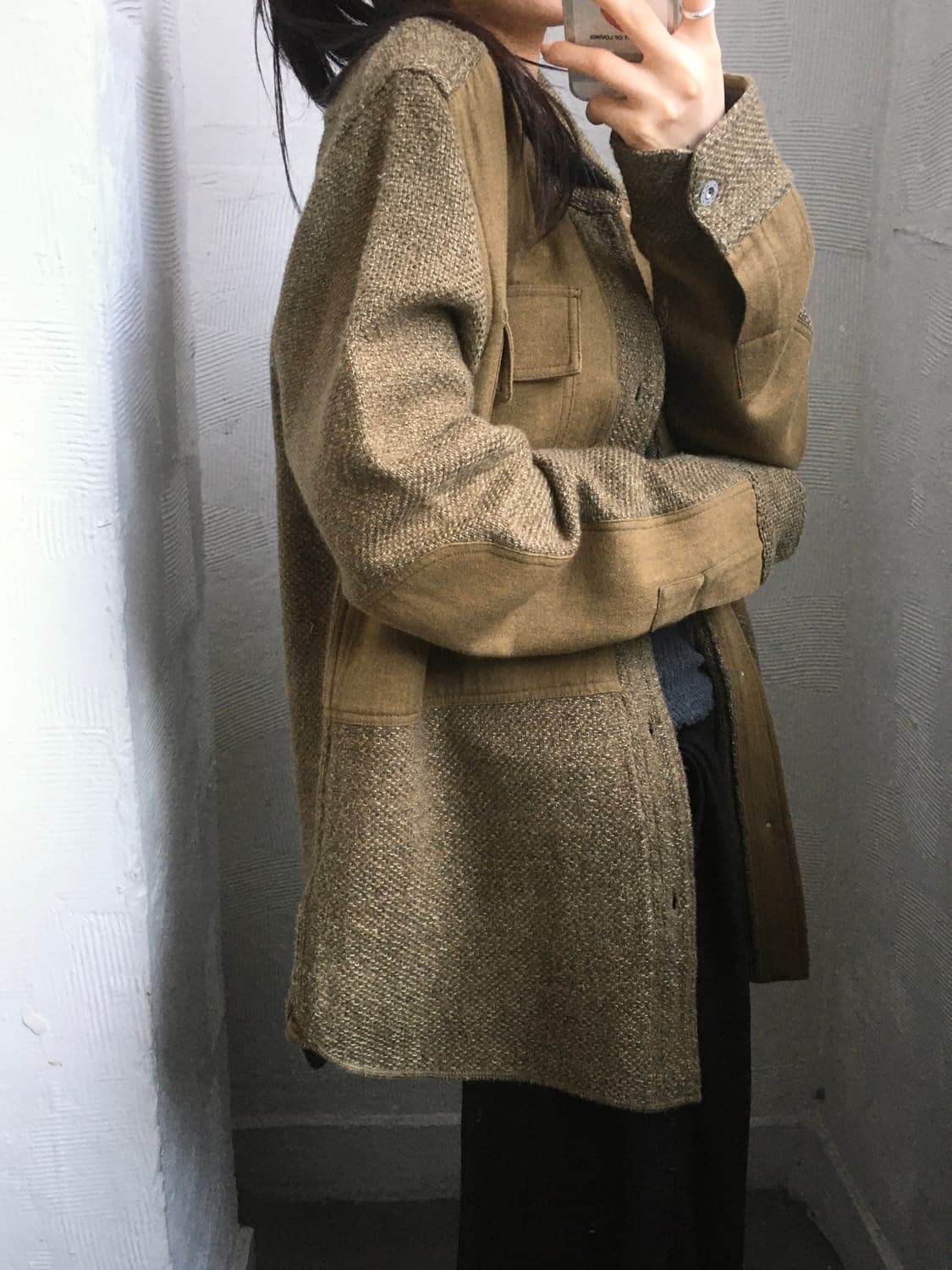 RRL 더블알엘 베이지 카라 울 헌팅 셔츠 상품이미지2