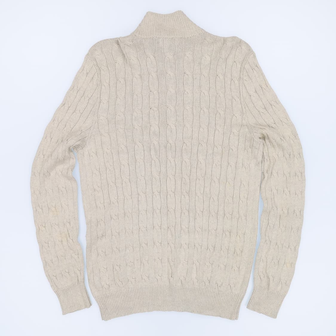 [M] 신형 폴로 랄프로렌 실크 반집업 케이블 니트 스웨터 3834 상품이미지2