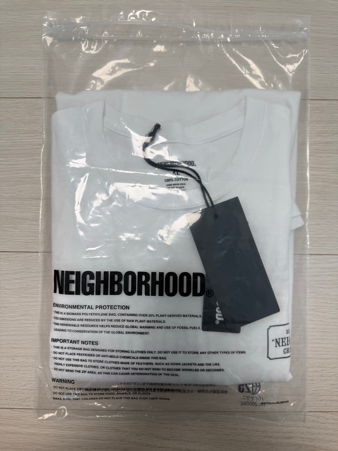 네이버후드 NEIGHBORHOOD NH-1 레터 박스 로고 티셔츠 XL 상품이미지7