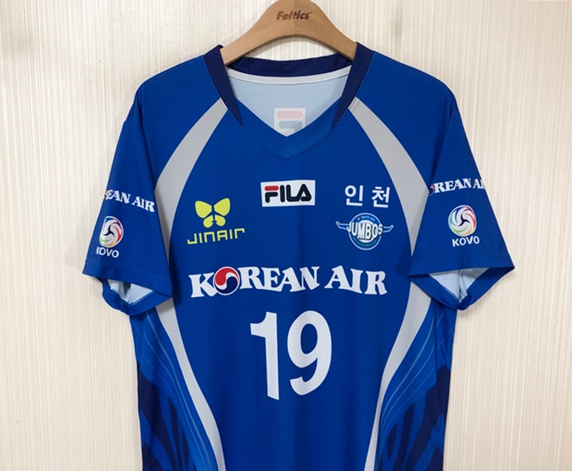 V-리그 필라 인천 대한항공점보스 선수실착유니폼/져지 #19 진성태 상품이미지2