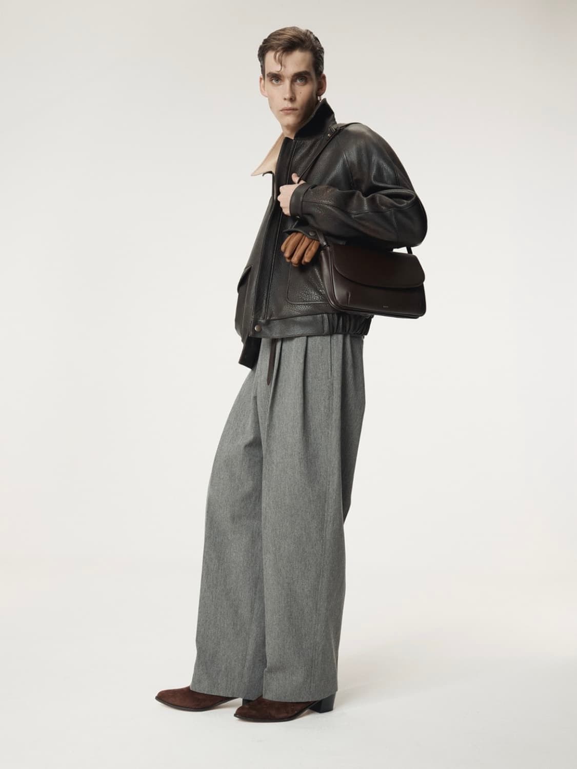 [OS] 렉토 오버사이즈 시어링 레더 가죽 무스탕 점퍼 자켓 상품이미지4