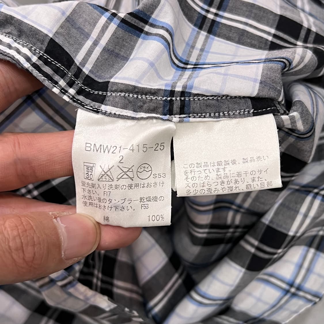  버버리 블랙라벨 체크 하프 셔츠 y16978 상품이미지7