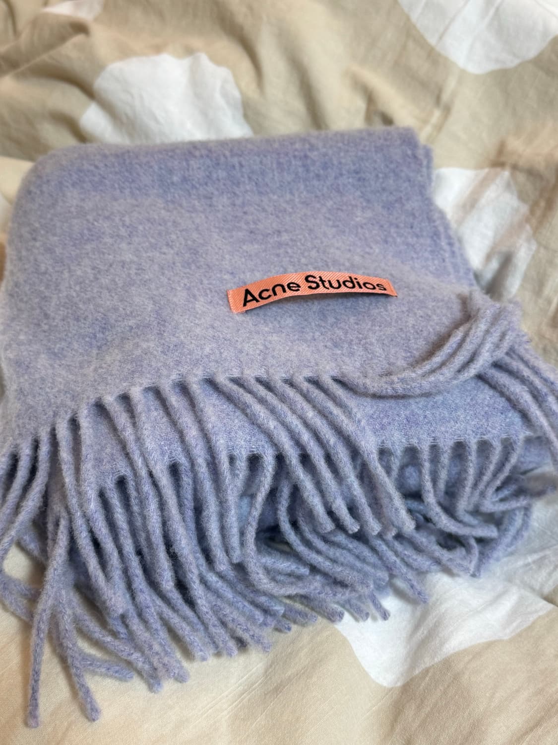 아크네스튜디오_프린지 울 스카프 슬림_파우더 블루 멜란지 상품이미지5