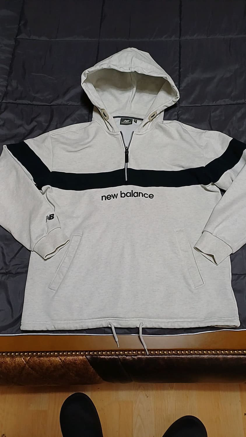 뉴발란스 반집업 오버핏후드 95 여성77 가슴57 기장65 상품이미지1