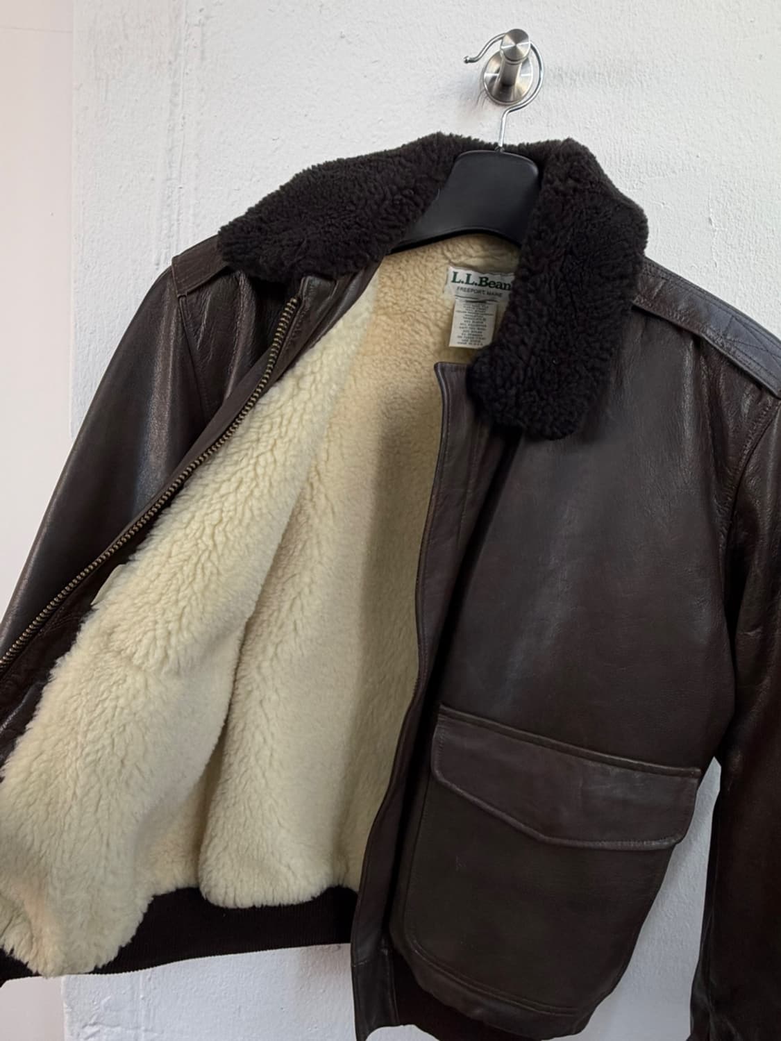 엘엘빈 G-1 플라이트 레더 봄버 자켓 상품이미지5