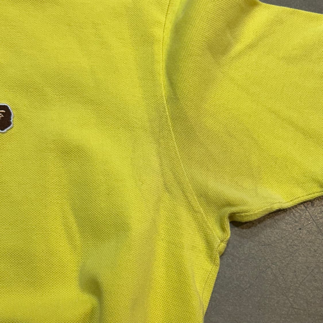 M 베이프 옐로우 카라 반팔티 상품이미지7