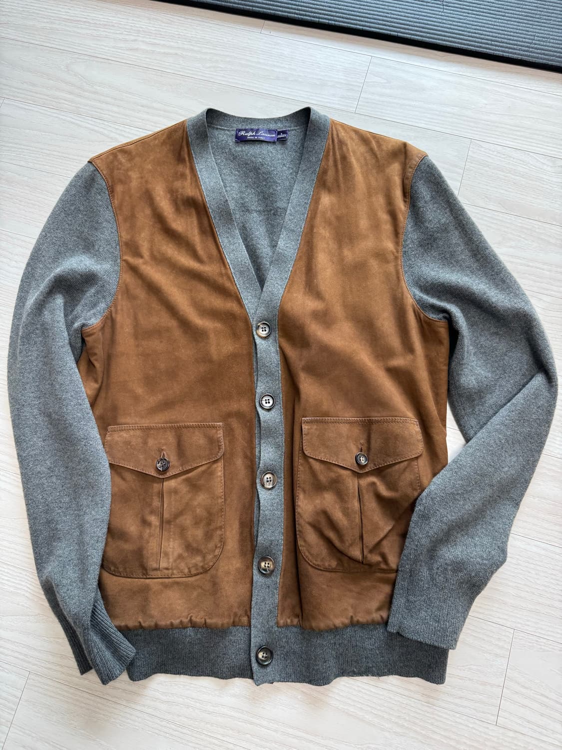 랄프로렌 퍼플라벨 스웨이드 가디건 판매 상품이미지1