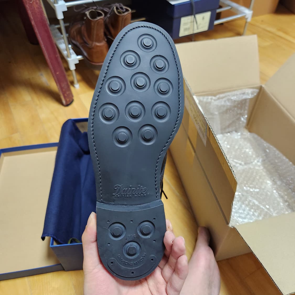 (새상품) 샌더스 밀리터리 더비 폴리쉬드 레더 블랙 UK6 1/2 255 상품이미지5