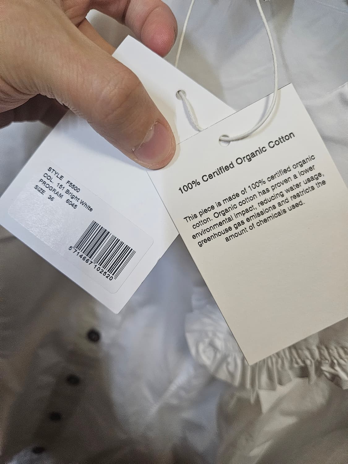 36 새상품) 가니 GANNI 포플린 셔츠 블라우스 상품이미지5