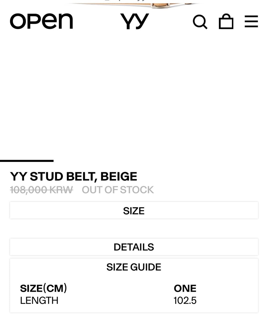 OPEN YY / 스터드 벨트 상품이미지5