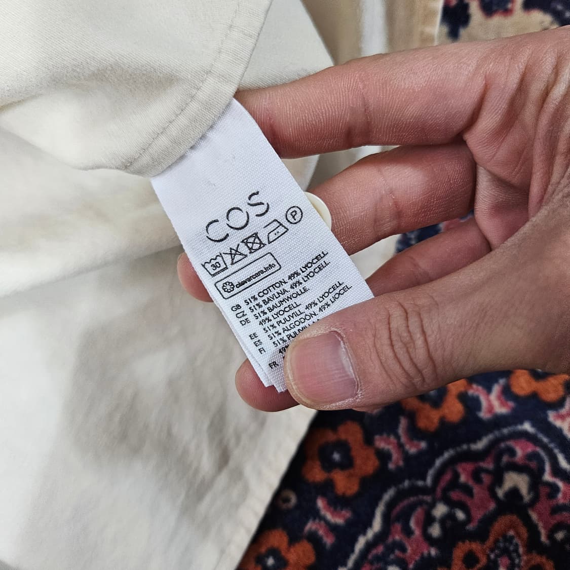 코스(COS) 카라넥 루즈핏 반팔 셔츠 L (100-105) size 상품이미지5