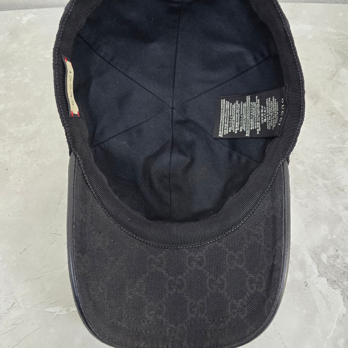 구찌 볼캡 모자 블랙 L사이즈 판매 상품이미지5