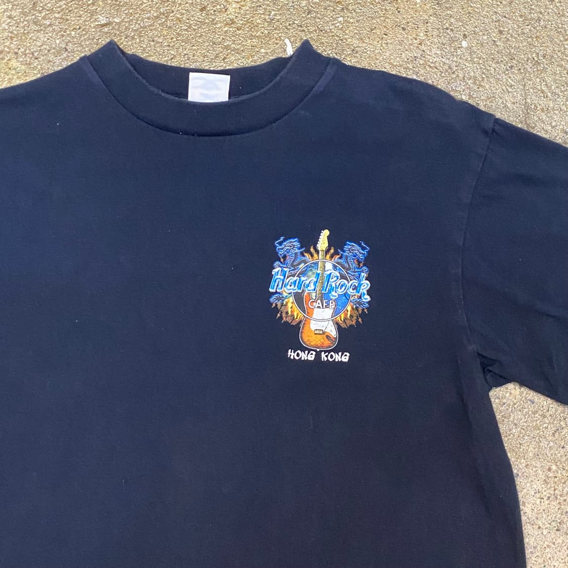 미국 빈티지 하드락카페 홍콩 불상 포인트 락티셔츠 반팔티 상품이미지3