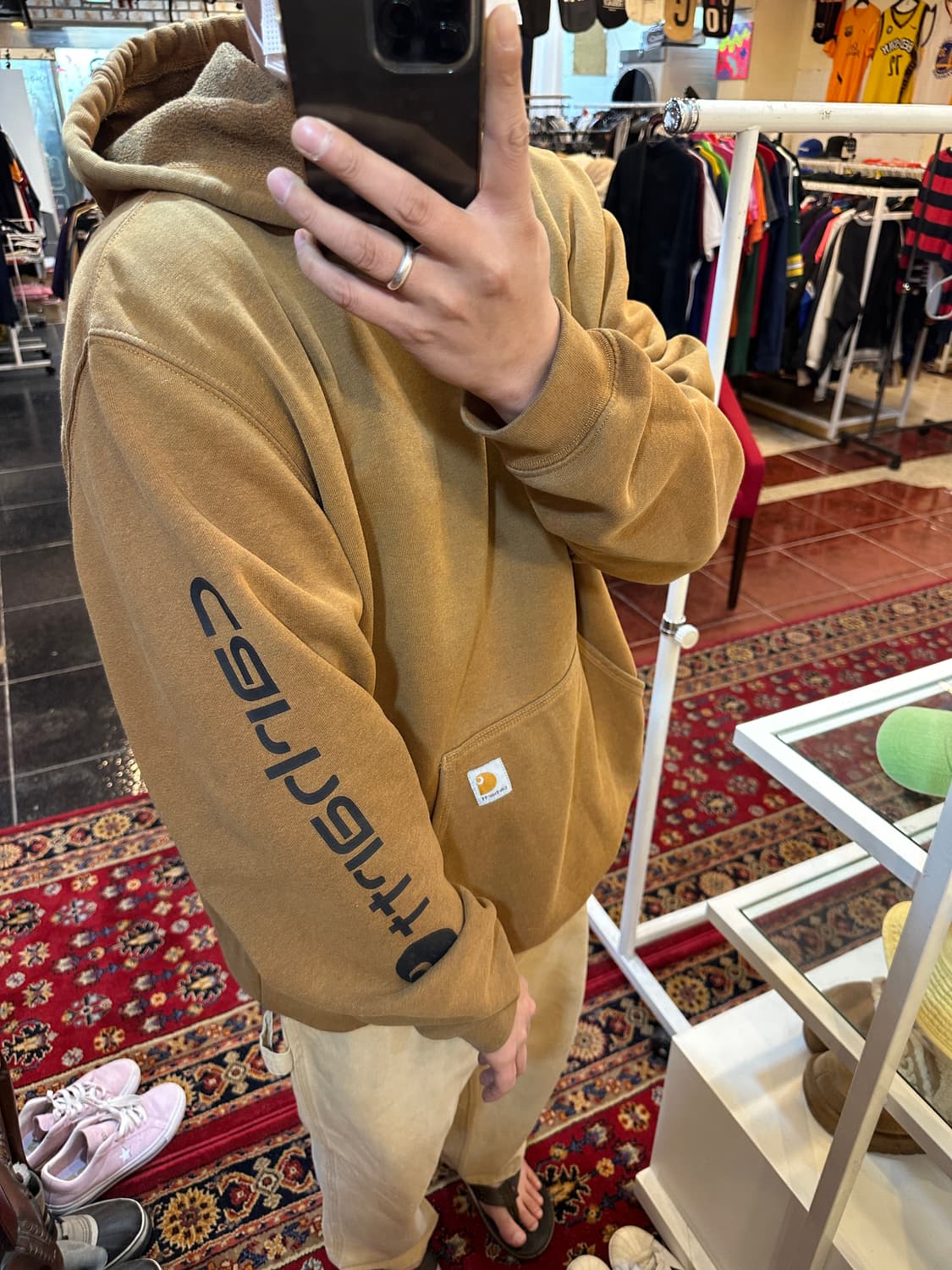 칼하트 오리지널 핏 된장 미드웨이트 후드티 XL 상품이미지9