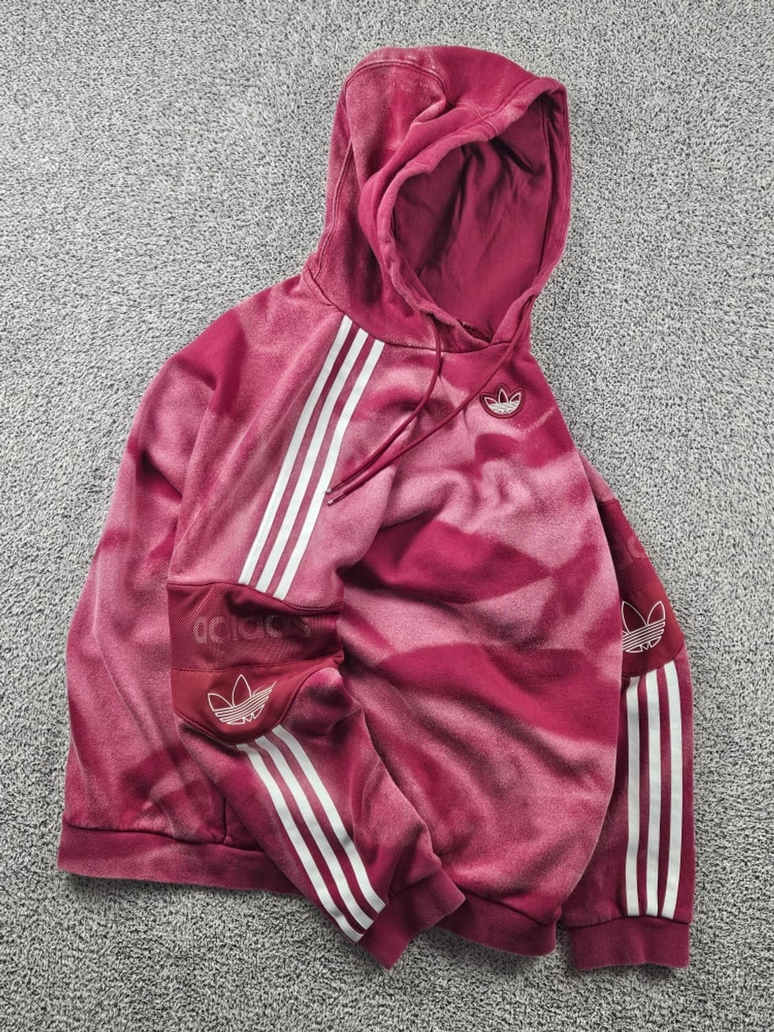 아디다스 다잉 워시드 커스텀 트레포일 후드 티셔츠 ( L )/ 10826 상품이미지4