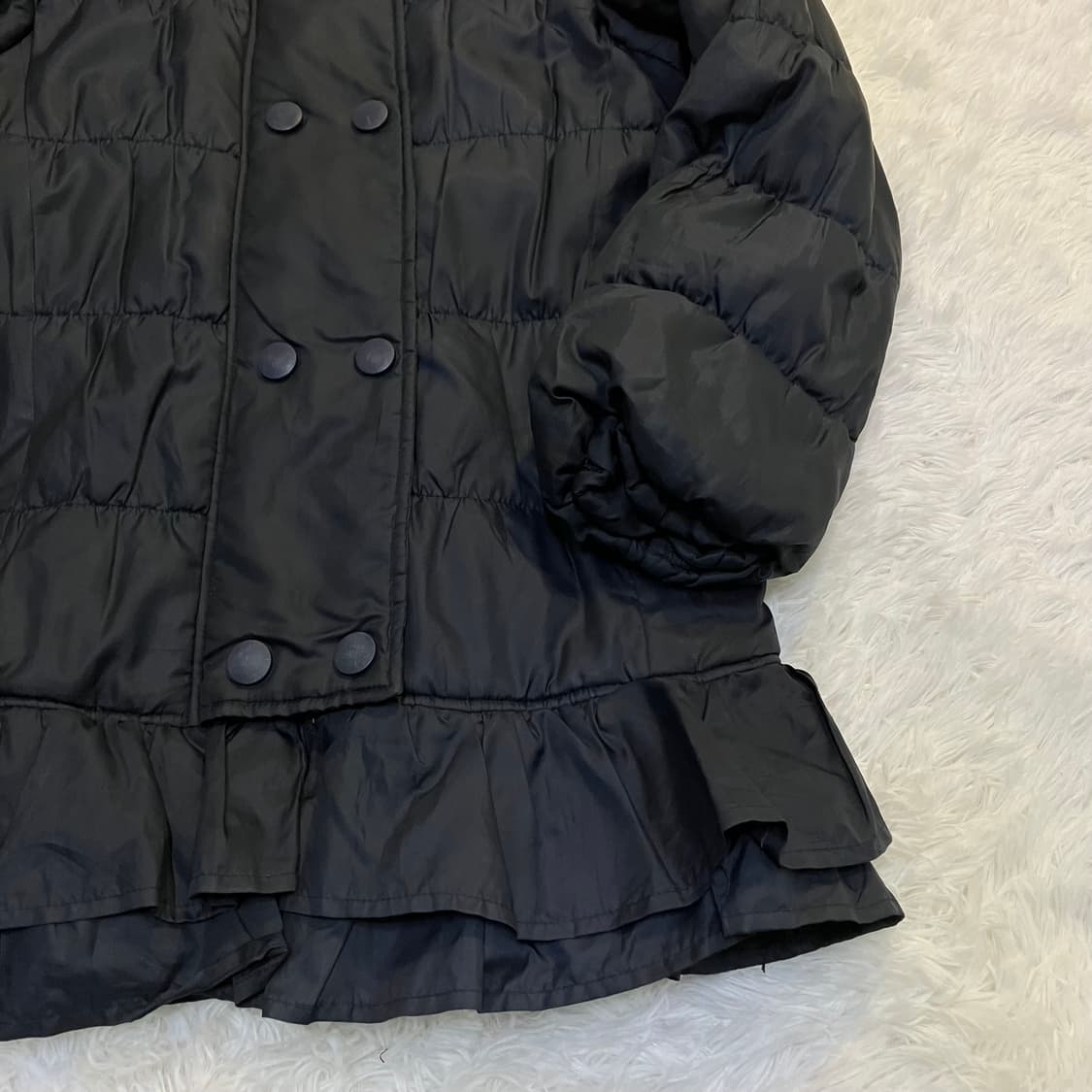 빈티지 퀄팅 네이비 레이스 패딩 838 y2k 스트릿 모리 갸루 일본빈티 상품이미지7