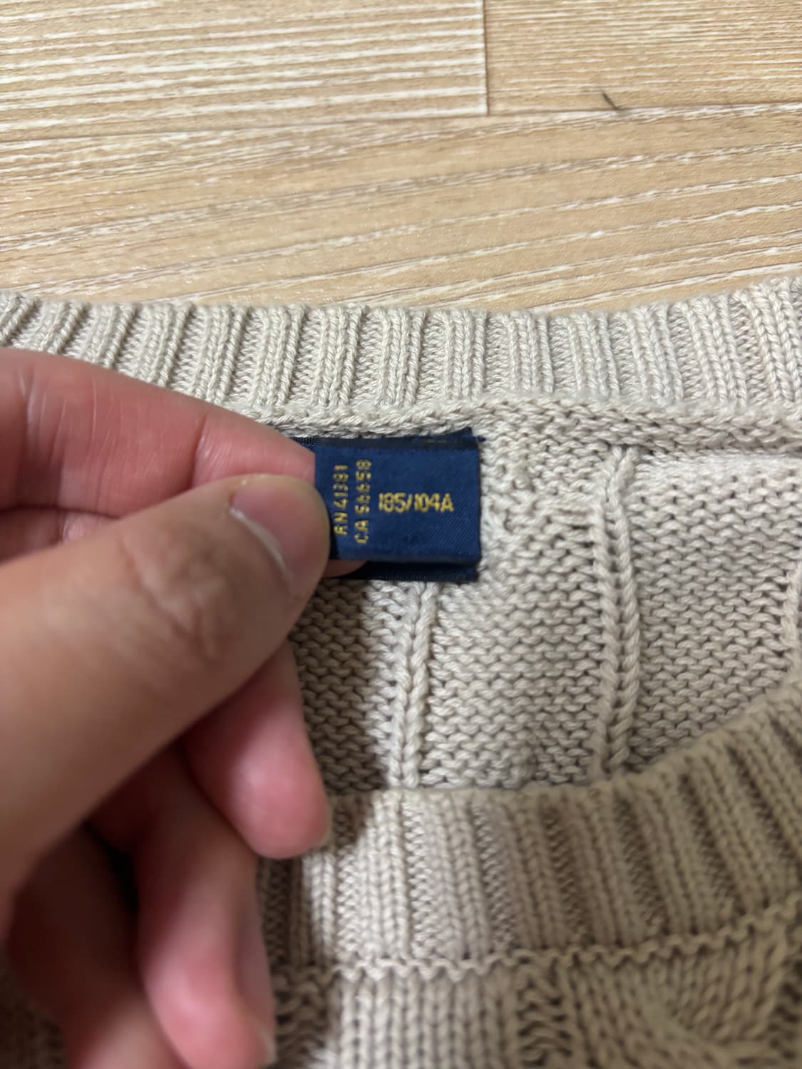 폴로 코튼 케이블 니트 L 상품이미지4