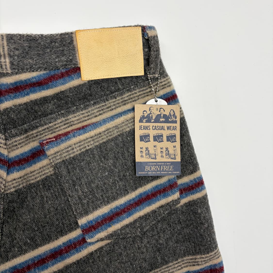 데드스탁 존불 울 패턴 반바지 팬츠 상품이미지7