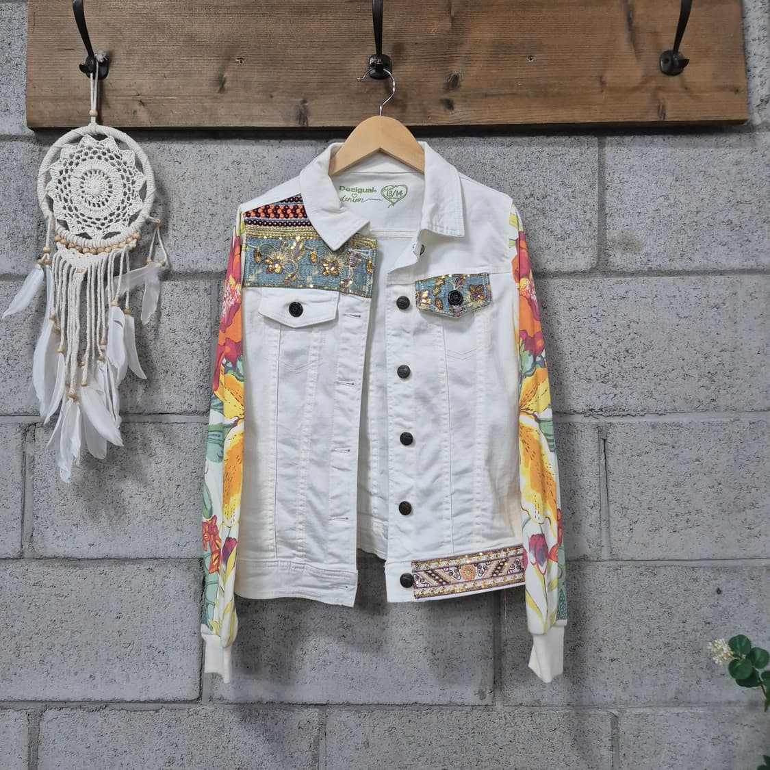 데시구알 스팽글 자수 데님자켓 상품이미지1