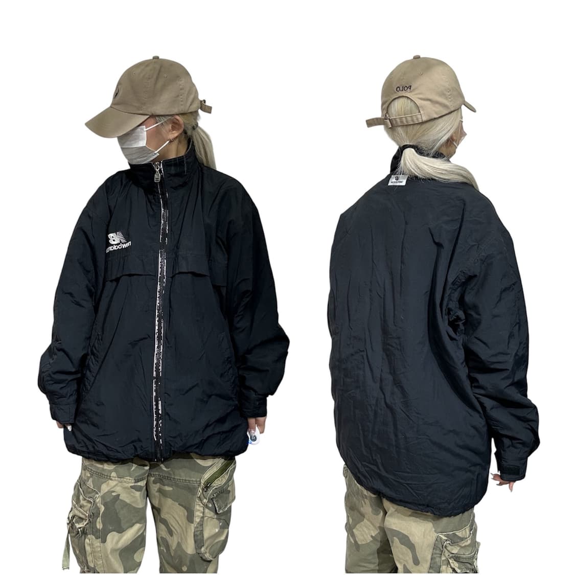 뉴발란스 네이비 내부 기모 퀼팅 바람막이 자켓 M 상품이미지1