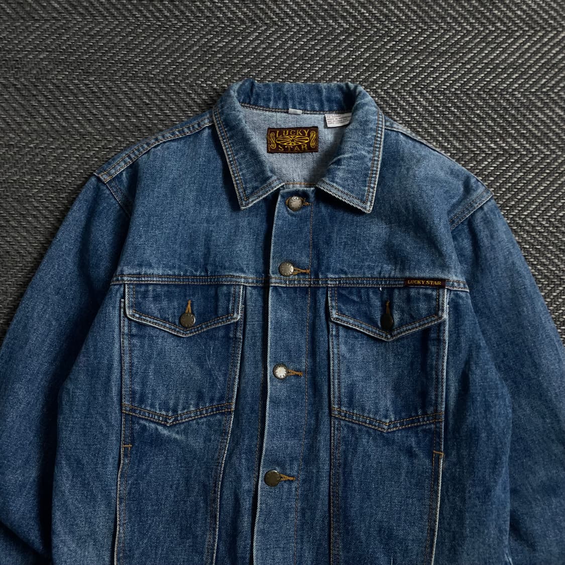 Lucky Star 빈티지 블루 데님 트러커 자켓y 4301 상품이미지5