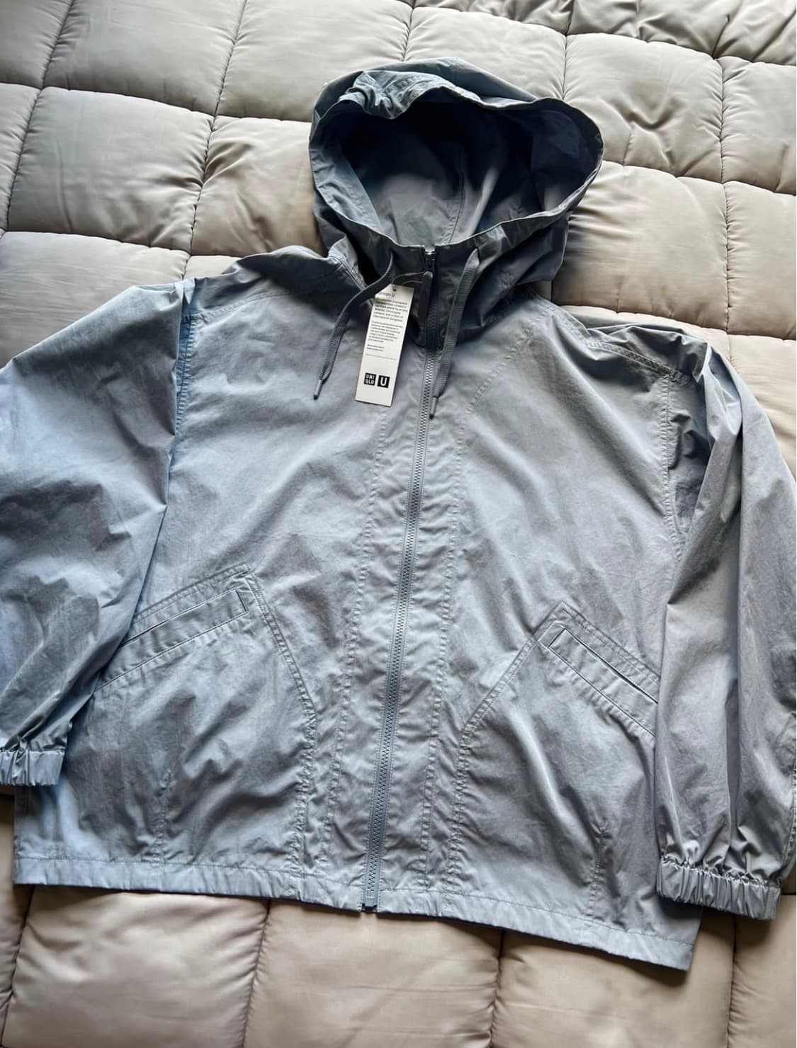 유니클로 U 후드 블루종 바람막이 그레이 상품이미지1