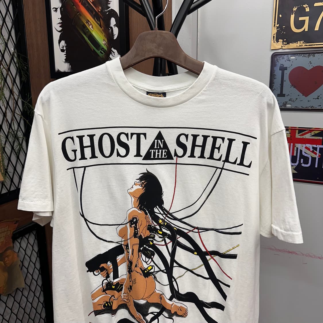 White Ghost in the Shell Print T-Shirt  상품이미지3