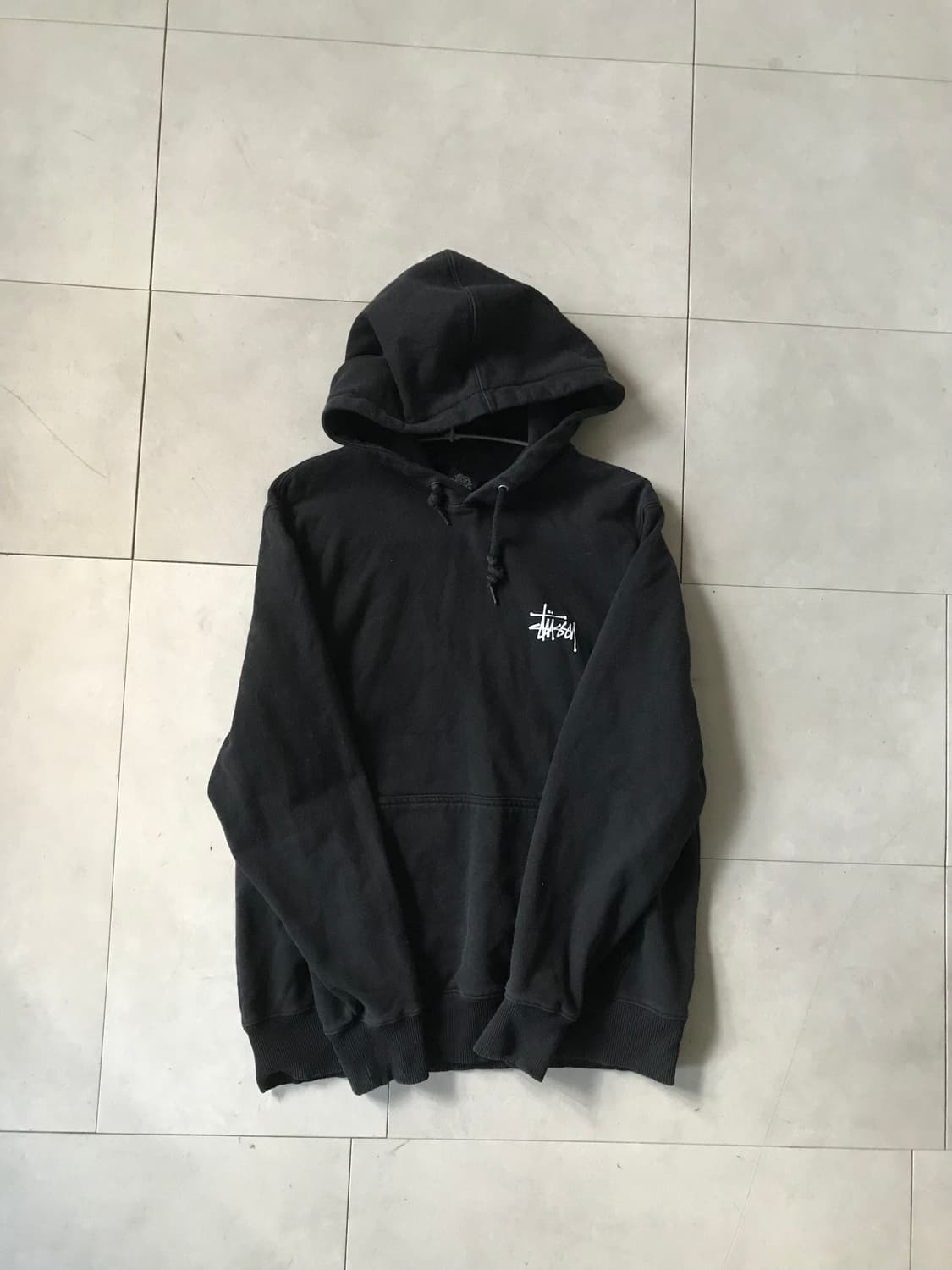 스투시 블랙 빅로고 후드티 상품이미지6
