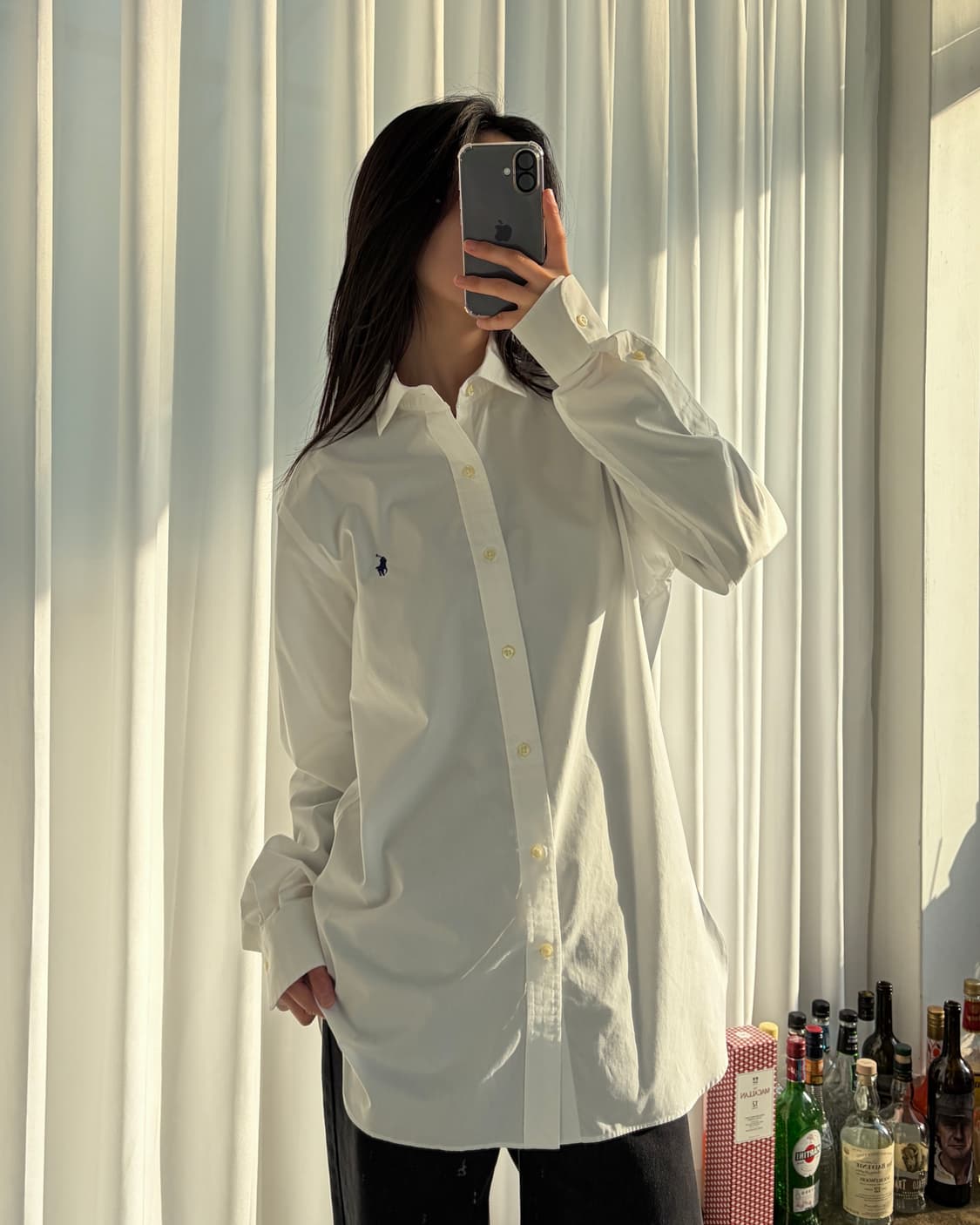 [S]폴로 랄프로렌 코튼 스트레치 화이트 셔츠 상품이미지1