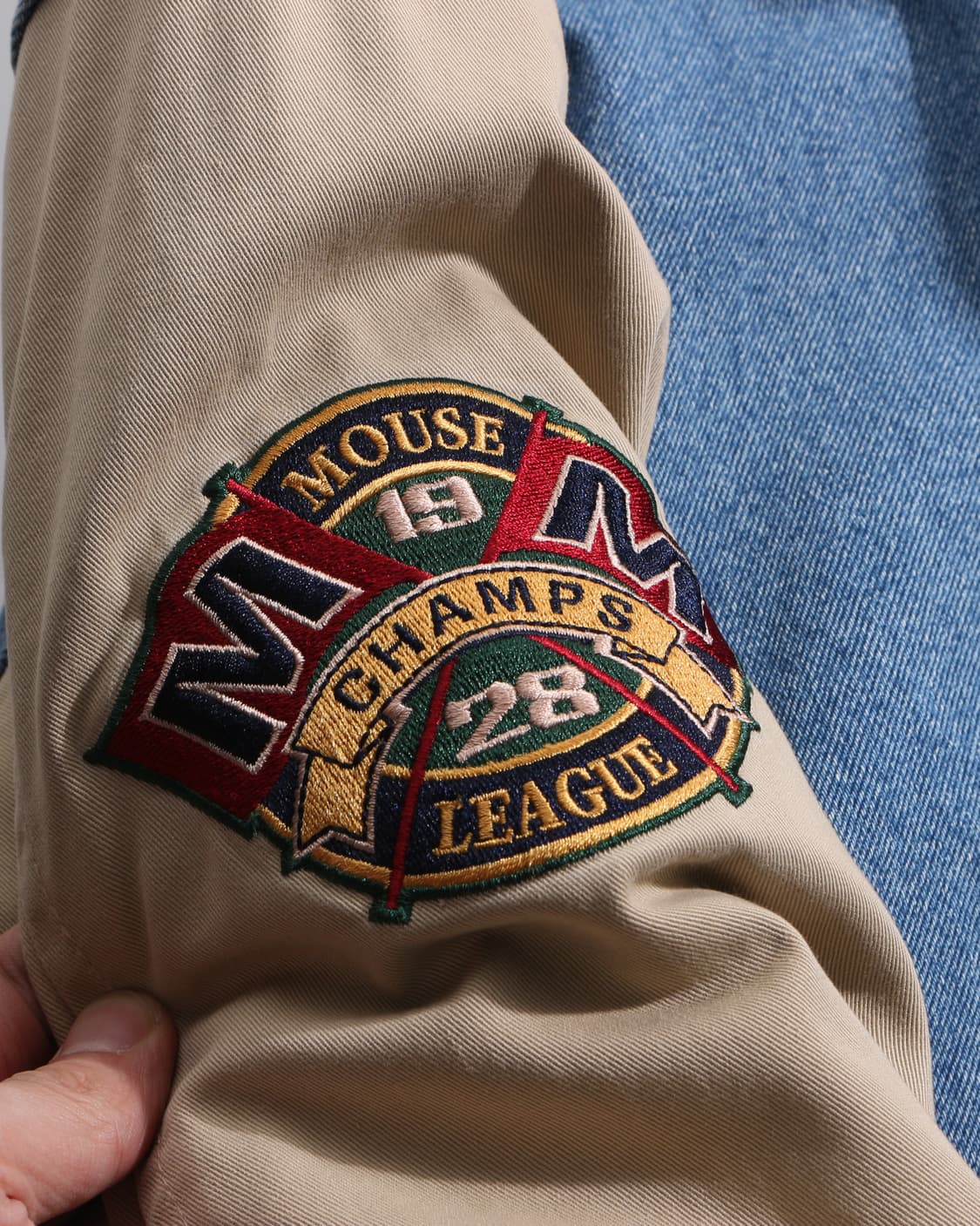 T-1976 90s Disney denim varsity jacket 상품이미지5