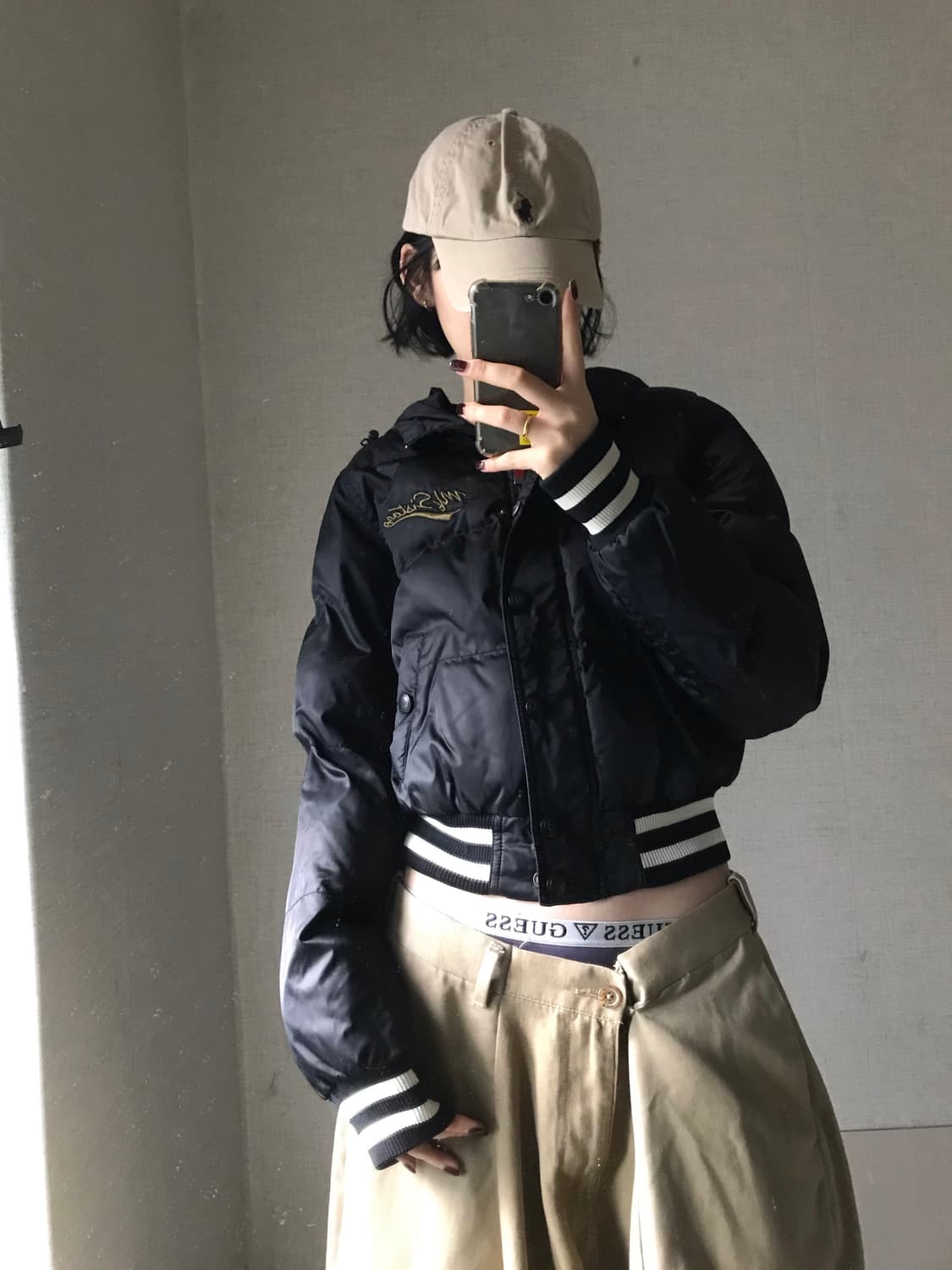마자플라바 블랙 크롭 패딩 상품이미지5