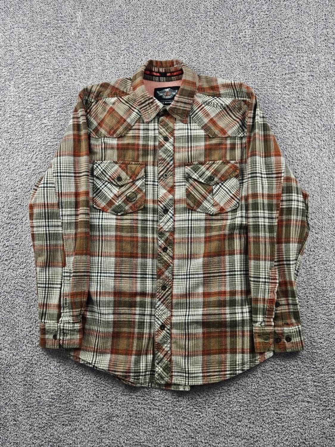 할리데이비슨 체크패턴 포켓 필드 바이커 셔츠 ( M ) / 11113 상품이미지2