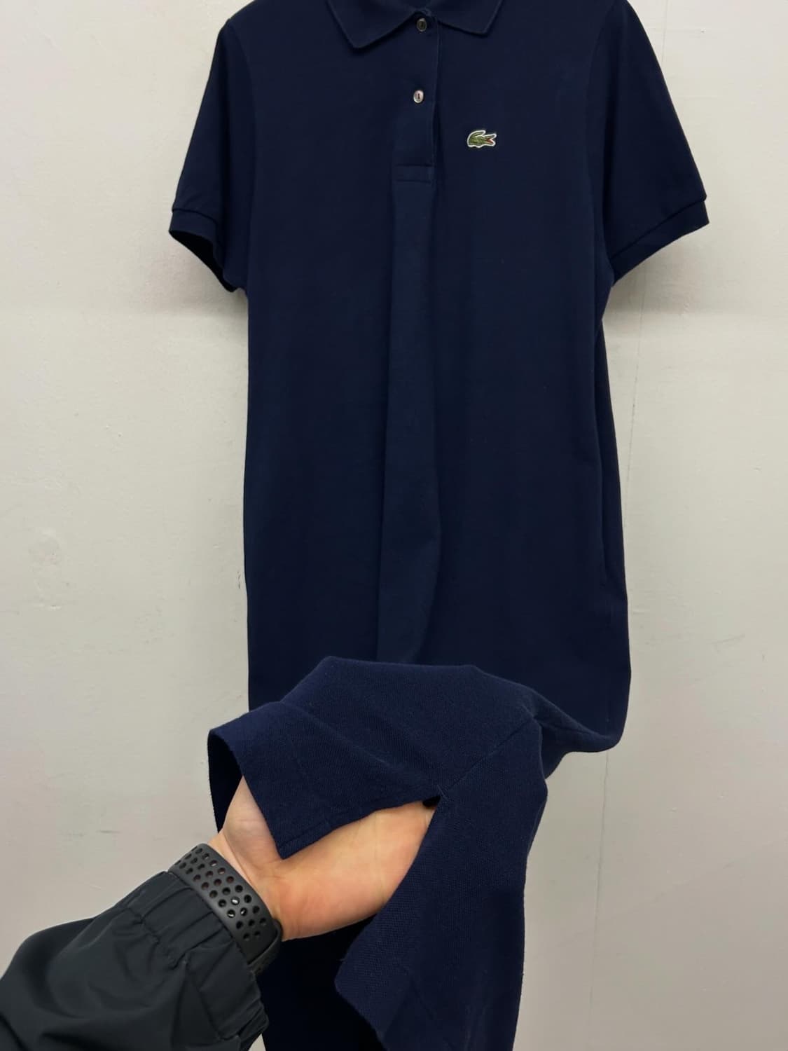 라코스테 재팬 네이비 피케 롱 원피스 상품이미지4